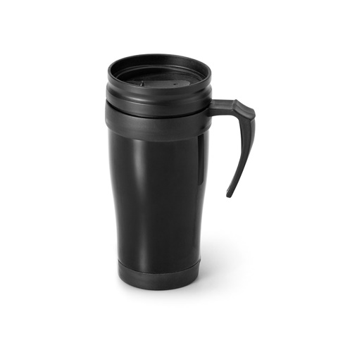 černá LIVE. 420 ml cestovní hrnek z PP, černá