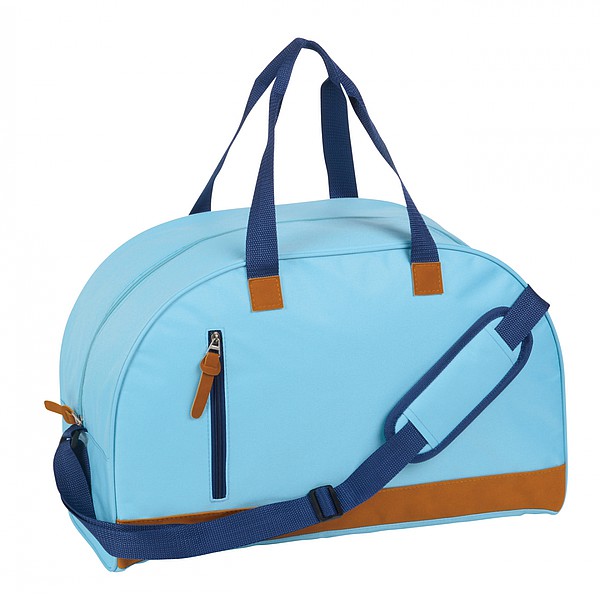 MANDELINA Sportovní taška s hlavní prostornou kapsou, světle modrá