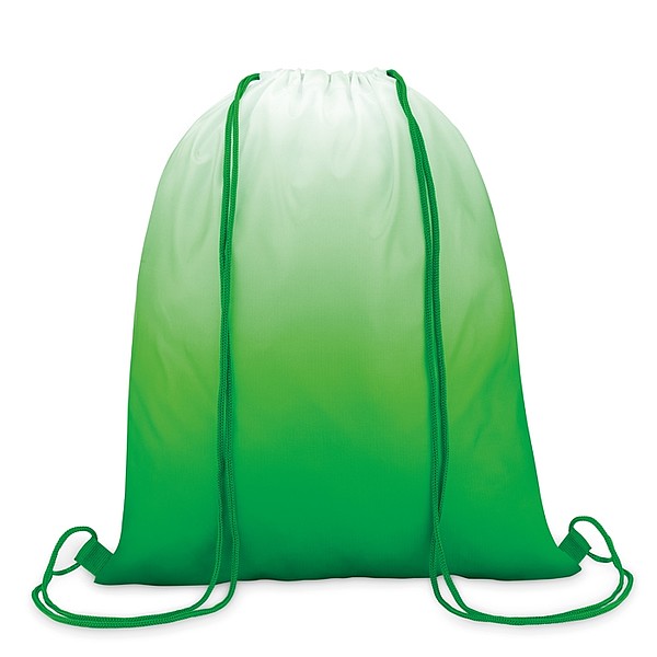 MAROMBY Stahovací batoh s efektem barevného přechodu a barevnými šňůrkami, zelená
