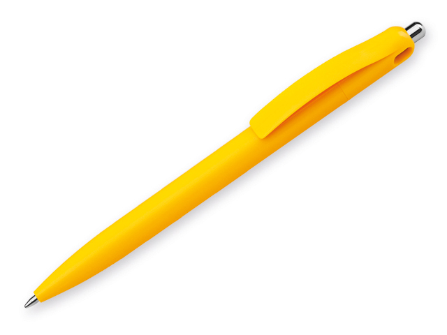 MAUDE plastové kuličkové pero, modrá náplň, Žlutá