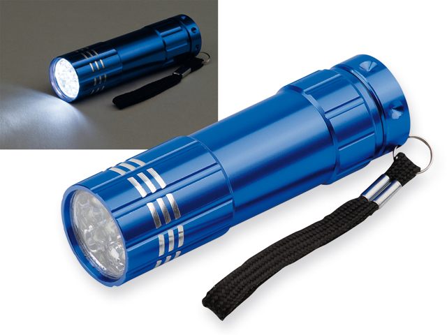MILDRED kovová 9 LED svítilna, Modrá