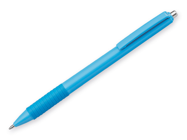 MILZA plastové kuličkové pero, modrá náplň, Světle modrá