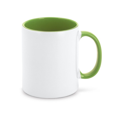 světle zelená MOCHA. Keramický hrnek ideální pro sublimaci, světle zelená