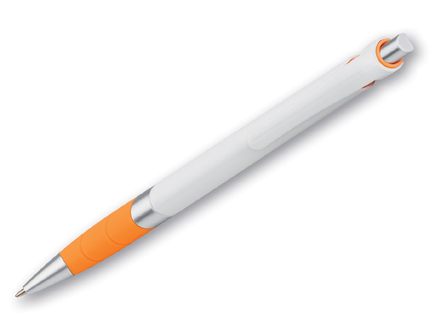 MOLLA plastové kuličkové pero, modrá náplň, Oranžová