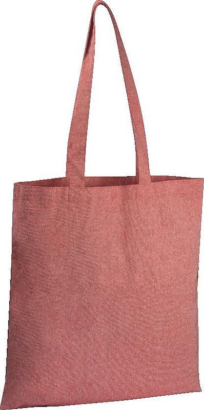 NANETA Přírodní nákupní taška z recyklované bavlny, červená