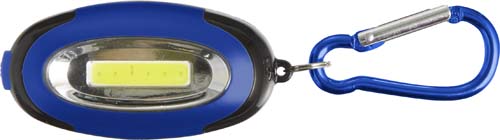 NATAŠA Přívěsek na klíče s karabinou a 6 LED, modrý