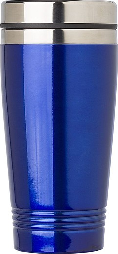 Nerezový termohrnek s víčkem, 450 ml, modrá