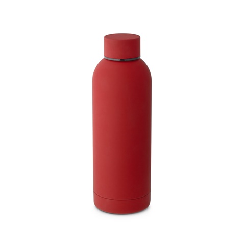 bordo ODIN. Dvoustěnná nerezová (36% recyklace) vakuově izolovaná láhev 550 mL, bordó