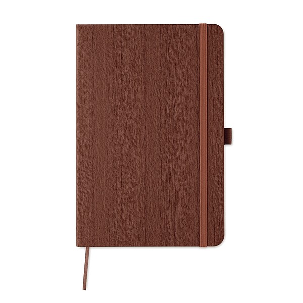 PALAM Zápisník A5 s deskami se vzorem dřeva, 80 stran, hnědá