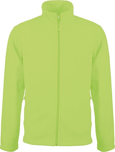 Pánská mikrofleecová mikina Kariban fleece jacket men, jasně zelená, vel. S