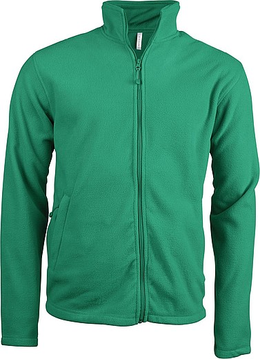 Pánská mikrofleecová mikina Kariban fleece jacket men, středně zelená, vel. S