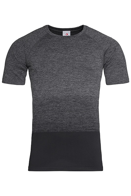 Pánské tričko STEDMAN ACTIVE SEAMLESS RAGLAN FLOW MEN, černá/tmavě šedá S
