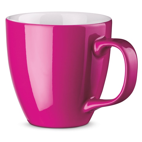 tmavě růžová PANTHONY. 450 ml hydroglazovaný porcelánový hrnek, tmavě růžová