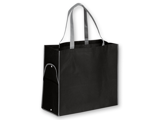 PERTINA nákupní taška z netkané textilie, 80 g/m2, Černá