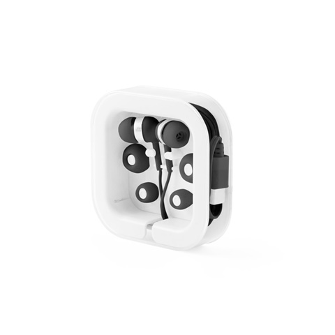 černá PRESLEY. Sluchátka s 1.2metrovým USB-C kabelem a vestavěným ABS mikrofonem, černá