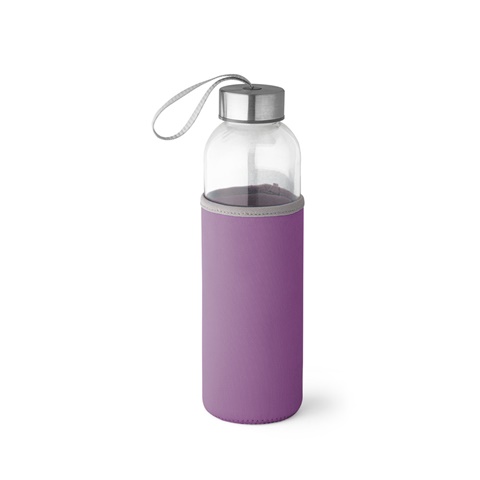 fialová RAISE. Sportovní láhev ze skla a nerezové oceli 520 ml, fialová