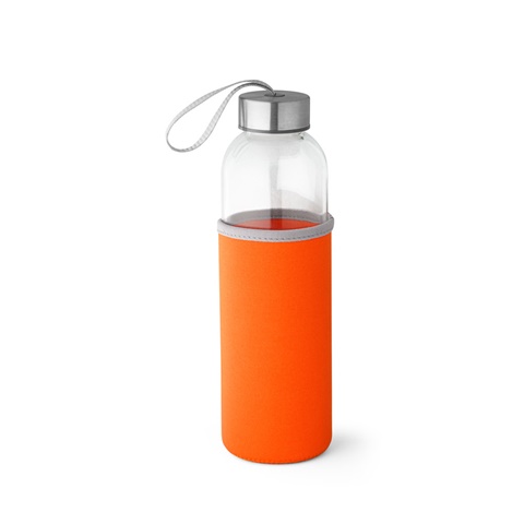 oranžová RAISE. Sportovní láhev ze skla a nerezové oceli 520 ml, oranžová