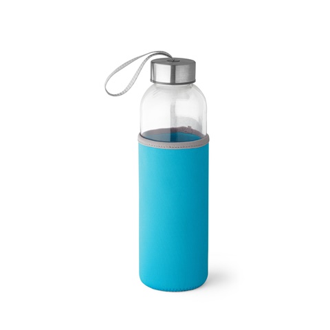 světle modrá RAISE. Sportovní láhev ze skla a nerezové oceli 520 ml, světle modrá