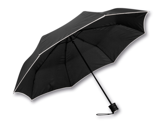 RELLA polyesterový skládací manuální deštník, 8 panelů, Bílá