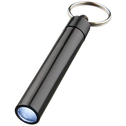 RIBANA - LED svítilna s povrchovou úpravou UV a kroužkem na klíče, černá