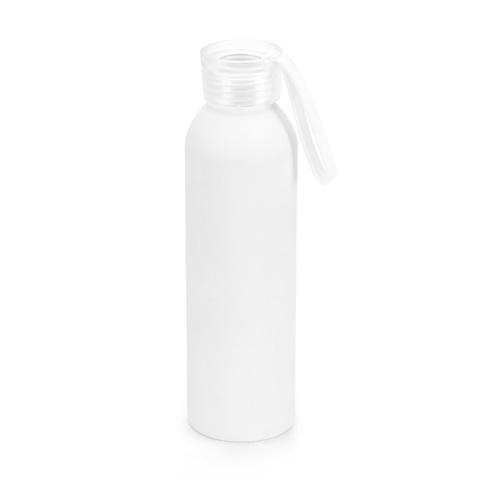 bílá RIO. Recyklovaného hliníkovým (100% rAL) láhev s PP uzávěrem 660 ml, bílá