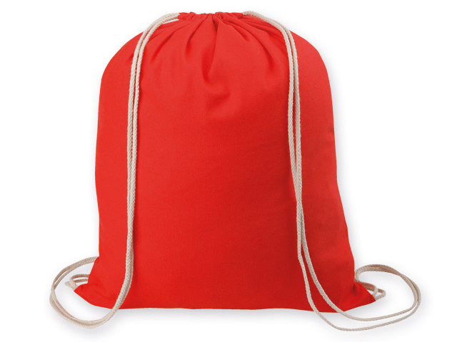 SAC bavlněný stahovací batoh, 180 g/m2, Červená