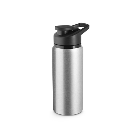 Saténově stříbrná SHAWN. 100% recyklované hliníková sportovní láhev 660 mL, saténově stříbrná