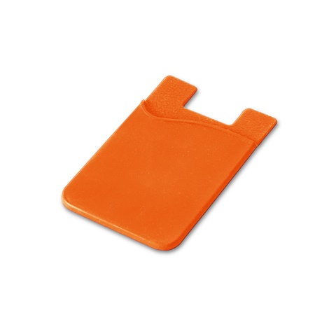 oranžová SHELLEY. Silikonové pouzdro na kartu smartphonu, oranžová