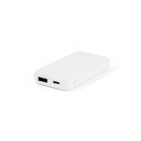 bílá SHERYL. Powerbanka 4 000 mAh ve recyklovaného ABS (100% rABS), bílá