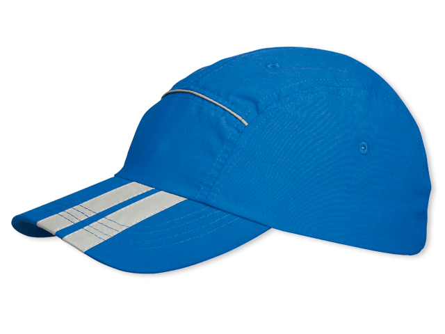 SIGY polyesterová baseballová čepice, reflexní doplňky, suchý zip, Nebesky modrá