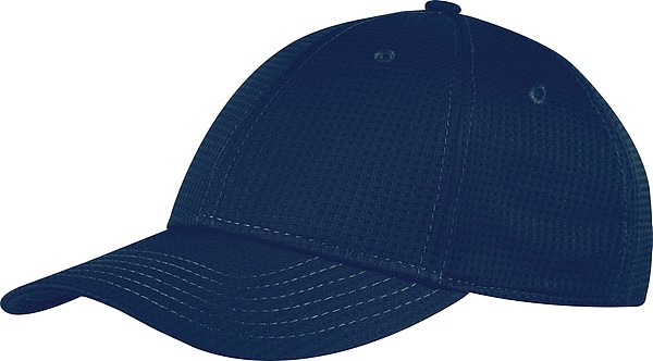 STÁZINKA Funkční šestipanelová čepice s vyztuženým čelem, tm. modrá