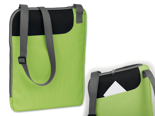 TAVIA polyesterová taška na dokumenty, 600D, Světle zelená