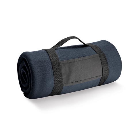 modrá THORPE. Fleecová deka s odnímatelnou rukojetí (180 g/m²), modrá