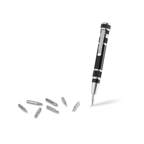 černá TOOLPEN. Šroubovák ve tvaru pera, černá