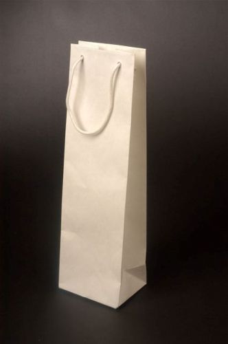 VINIE Papírová taška na láhev vína 12x39x9 cm, bílá