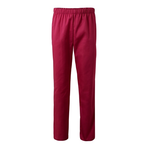 bordo VL APHRODITE. Keprové kalhoty (190 g/m²) z bavlny (35 %) a polyesteru (65 %), bordó, 2XL