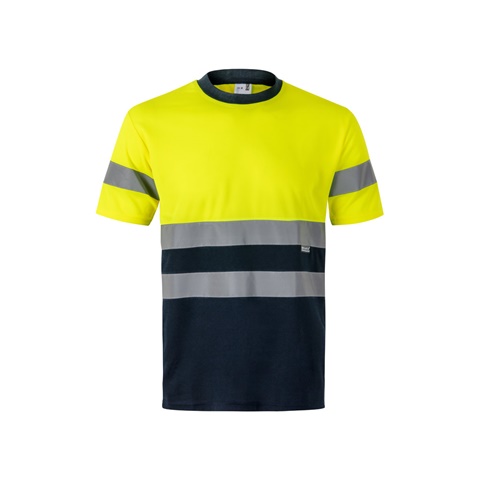 modrá VL BRAHMA. Dvoubarevné technické tričko z ptačí perspektivy (140 g/m²), z polyesteru (100 %), modrá, 2XL