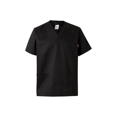 černá VL ILLAPA. Keprová tunika (190 g/m²) s krátkými rukávy z polyesteru (65 %) a bavlny (35 %), černá, 2XL