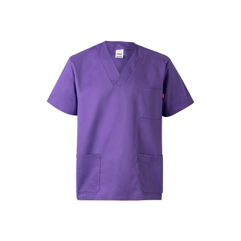 Lila VL ILLAPA. Keprová tunika (190 g/m²) s krátkými rukávy z polyesteru (65 %) a bavlny (35 %), lila, 2XL
