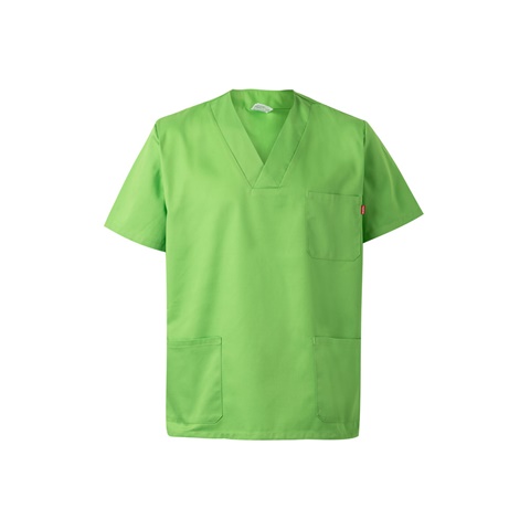 Limetkově zelená VL ILLAPA. Keprová tunika (190 g/m²) s krátkými rukávy z polyesteru (65 %) a bavlny (35 %), limetkově zelená, 2XL