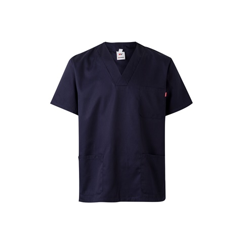 modrá VL ILLAPA. Keprová tunika (190 g/m²) s krátkými rukávy z polyesteru (65 %) a bavlny (35 %), modrá, 2XL