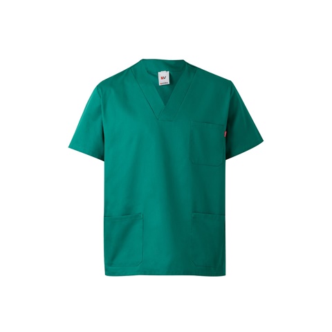 zelená VL ILLAPA. Keprová tunika (190 g/m²) s krátkými rukávy z polyesteru (65 %) a bavlny (35 %), zelená, 2XL