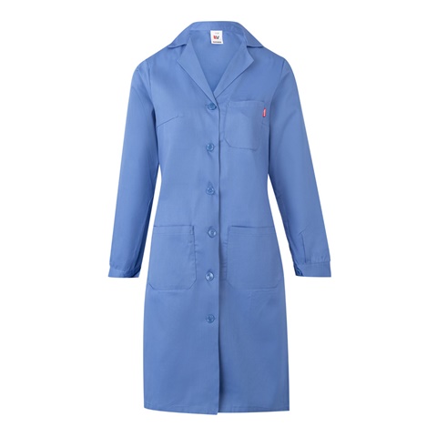 Pastelově modrá VL RAMA. Keprová halena s dlouhým rukávem (175 g/m²), z bavlněného kepru (35 %) a polyesteru (65 %), pastelově modrá, 38