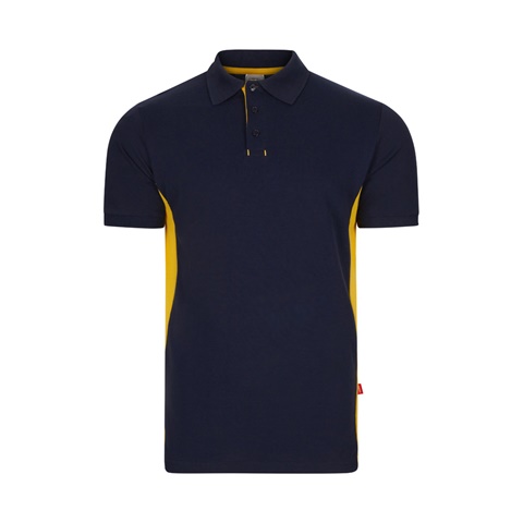 modrá VL SUPAY. Dvoubarevná piké polokošile (180 g/m²), krátký rukáv, z bavlny (60 %) a polyesteru (40 %), modrá, 2XL