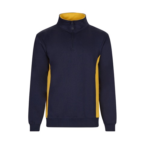 modrá VL SVAROG. Dvoubarevná froté mikina (260 g/m²), z polyesteru (65 %) a bavlny (35 %), modrá, 2XL