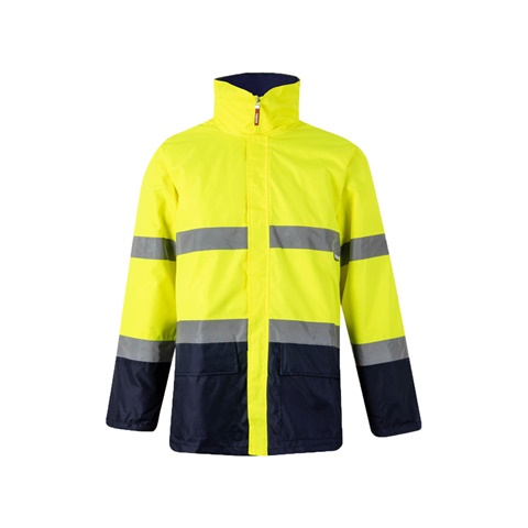 modrá VL THEMIS. Dvoubarevná parka (190 g/m²), z polyesteru (100 %), s PU zátěrem, modrá, 2XL