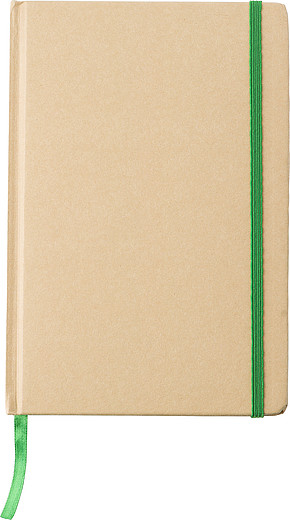 XENIO Zápisník A5 linkovaný s kartonovými deskami, 80 stran, zelená