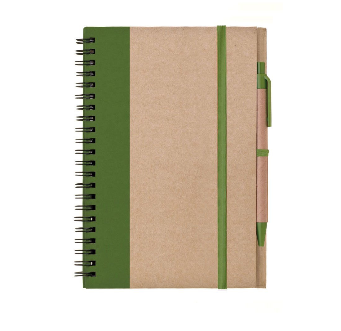 Zápisník s tužkou LIBRO A5, zelená