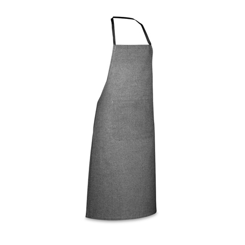 černá ZIMBRO. Zástěra s recyklovanou bavlnou (140 g/m²), černá