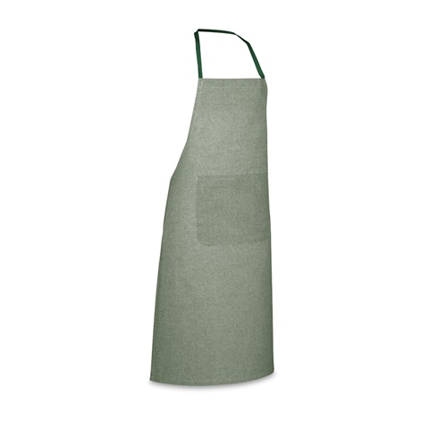 tmavě zelená ZIMBRO. Zástěra s recyklovanou bavlnou (140 g/m²), tmavě zelená
